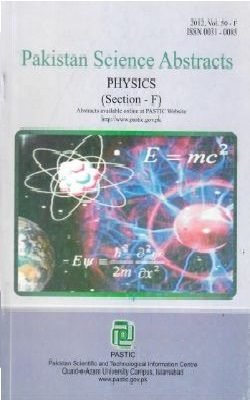 Cover of Pakistan Science Abstracts, Physics section