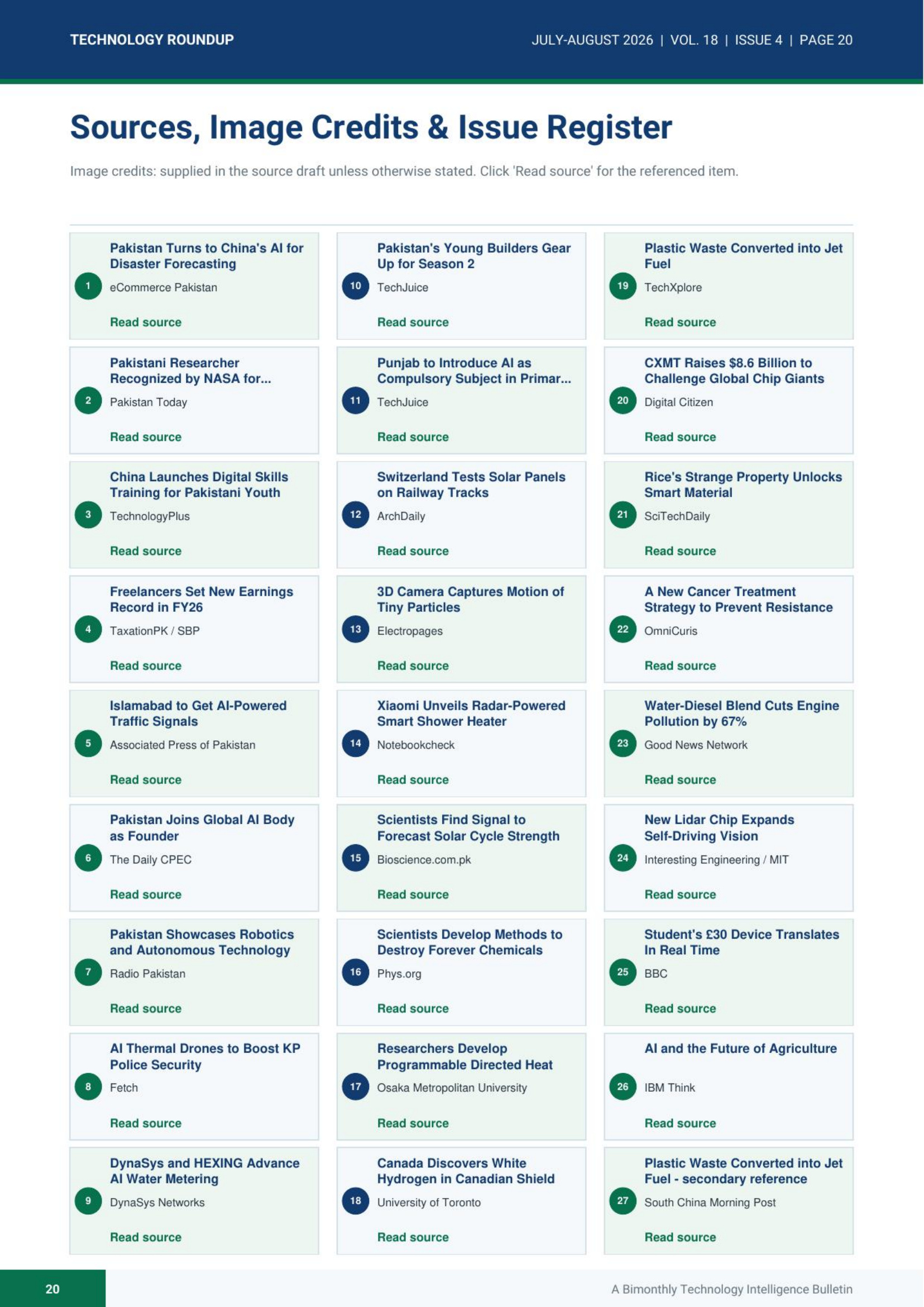 Technology Roundup July-August 2026 - page 20