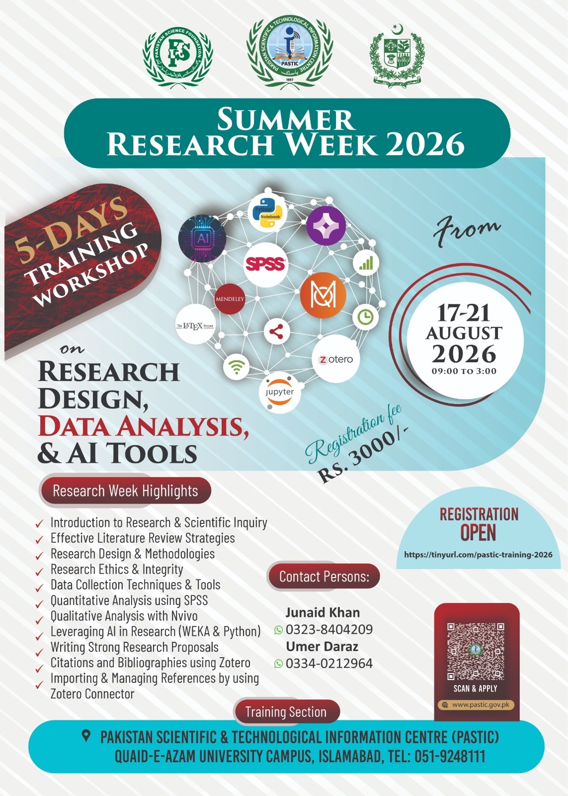 Brochure for Summer Research Week 2026
