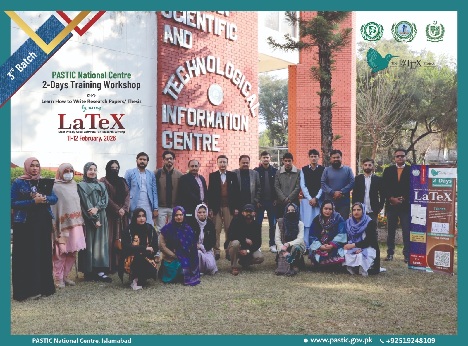 3rd Batch of Training on “Scientific Writing with LaTeX” Concludes Successfully at PASTIC National Center, Islamabad.