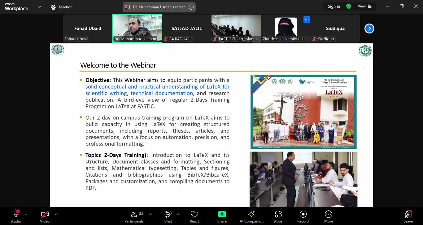 PASTIC AND QAU HOLD SEMINAR TO PROMOTE “RESEARCH CULTURE AMONG UNDERGRADUATE STUDENTS”